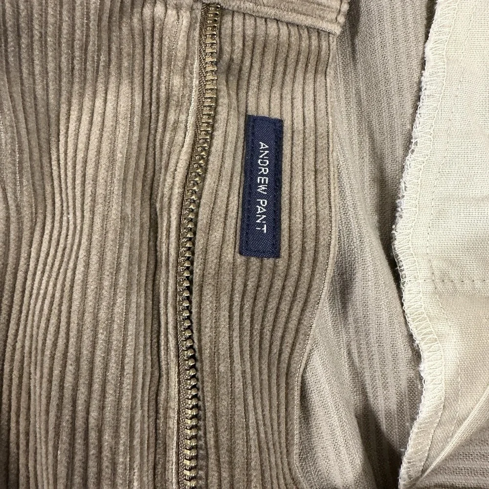 Polo Ralph Lauren Tan Corduroy Pleated Trousers Pants 35x32 Heritage‎ Preppy